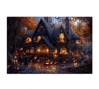 Puzzle 1500 Pezzi per Adulti, Puzzle Villetta Motivo per Adulti, Rompecapo in Legno Impegnativi, Legno Spesso e Resistente, Impegnativi Rompecapo, Natalizie Regalo Donne Uomo, Tema: Autunno W-32