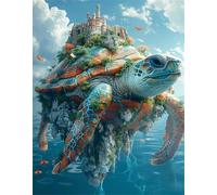 Puzzle 1500 Pezzi per Adulti,Puzzles Artistico,Castello della tartaruga fantasy puzzle Fai da te Intrattenimento Creativo, puzzles Classico Regali per la casa