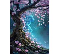 Puzzle 1500 Pezzi per Adulti,Puzzles Artistico,Donna albero fiore fantasy puzzle fai da te Intrattenimento Creativo, puzzles Classico Regali per la casa