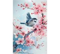 Puzzle 1500 Pezzi per Adulti, Uccelli Fiori Rosa, Esercitare la Memoria, Migliorare la Concentrazione Lettere sul Retro, Giocattolo Regalo per Uomini Donne e Anziani 87 x 57 cm