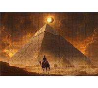 Puzzle 1500 Pezzi Piramide Puzzle 1500 Pezzi Legno per Adulti Cammello, Splendidamente Confezionato in Una Scatola di Cartone, Trasportabile in Una Borsa a Rete per Regalo Donna 60 x 90 cm RXPT-5544