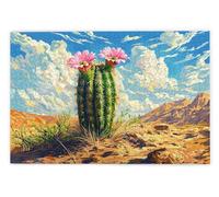 Puzzle 1500 Pezzi, Puzzle 1500 Pezzi per Adulti, Gioco Educativo Fai Da Te con Scatola Regalo per Adulti, Legno Spesso e Resistente, Impegnativi Rompecapo, Idea Regalo Donne e Uomo, Tema: Cactus, M-95