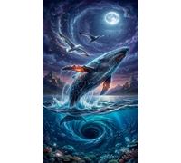 Puzzle 1500 Pezzi, Puzzle per Adulti Gabbiani Balene 87x57 cm, Impossibile Difficile Puzzles Impegnativo Come Regalo e Decorazione per Pareti