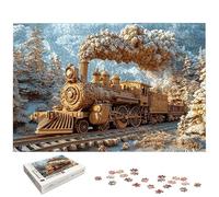 Puzzle 1500 Pezzi, Puzzle Treno per Adulti, Albero Puzzles in Legno con Squisita Scatola di Imballaggio, Puzzles in Legno Impegnativi per Famiglie, per Decorazioni Casa, Regalo Donna/Uomo, -5008