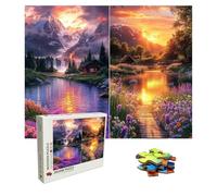 Puzzle 1500 Pezzi quattro stagioni Puzzle in Legno, Collezione Challenge, paesaggio Jigsaw Stampa ad Alta Definizione per Divertimento in Famiglia, Giochi Educativi e Decorazione 87xx57cm 8p-421