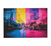 Puzzle 1500 Pezzi Retrò, Puzzle Città Puzzles in Legno Dimensione Di 87x57cm, Classici Sfide Divertenti Intrattenimento Creativo, Divertimento Confezione di Alta Qualità Idea Regalo Uomo e Donna -2288