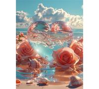 Puzzle 1500 pezzi, Rose da Spiaggia Puzzle Classici per Adulti, Giocattoli di Gioco Impegnativi, puzzle Impossibile, Puzzles per Gioco Familiare, Regalo per Amore e Amico 87 x 57 cm
