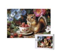 Puzzle 1500 Pezzi Scoiattolo Puzzle Animale Grandi Dimensioni per Adulti Con Scatola di Imballaggio e Immagini di Riferimento, Giochi Rilassamento e Intelligence, Come Regalo per Amici e Amanti M-860