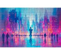 Puzzle 1500 Pezzi, Statua Della Libertà Puzzle 1500 Pezzi per Adulti, Giochi di Puzzles Astratto Legno per Tutta la Famiglia, DIY Puzzles per Quadri Moderni Soggiorno Regalo Donna 60 x 90CM RXPT-3179