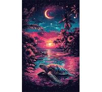 Puzzle 1500 Pezzi Tartaruga Oceano Lunare, Puzzle Impossibili Gioco Educativo Sviluppa Pazienza e Destrezza, Lettere sul Retro Facile Montaggio, Regalo per Uomini Donne e Anziani 87 x 57 cm