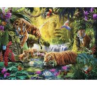 PUZZLE ANIMALI RAVENSBURGER TIGRI IDILLIO ALLA POZZA D ACQUA 1500 PZ