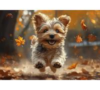Puzzle 1500 Pieces Cane felice Gioco Educativo Intellettuale Migliora La Concentrazione E La Creatività, Puzzle Adulti E Ragazzi Da 14 Anni Compact Box Con Poster Incluso Idea Regalo Uomo E Donna F-5