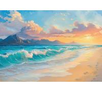 Puzzle 1500 Pieces Mare panoramico Gioco Educativo Intellettuale Migliora La Concentrazione E Creatività, Puzzle Adulti E Ragazzi Da 14 Anni Compact Box Con Poster Incluso Idea Regalo Uomo E Donna V-2