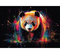 Puzzle 1500 Pieces Panda colorato Gioco Educativo Intellettuale Migliora La Concentrazione E Creatività, Puzzle Adulti E Ragazzi Da 14 Anni Compact Box Con Poster Incluso Idea Regalo Uomo E Donna E-9