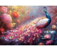 Puzzle 1500 Pieces Pavone colorato Puzzle Impossibili Giocattolo Intellettuale Adatto per Adulti O Bambini Sopra I 14 Anni, Calma La Tua Mente Riduce Lo Stress Di Lavoro Idea Regalo Uomo/Donna H-0