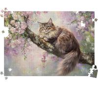 Puzzle 1500P Pezzi, Puzzle Classici 34.3 x 22.4 in gatto Carino-2 l0-424 | Puzzle Giochi Rilassamento e Intelligence, Puzzle per Gioco Familiare, Festa Aziendale, Regalo per Amore e Amico