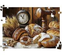 Puzzle 1500P Pezzi, Puzzle Classici 34.3 x 22.4 in pane cucina l0-465 | Puzzle Giochi Rilassamento e Intelligence, Puzzle per Gioco Familiare, Festa Aziendale, Regalo per Amore e Amico