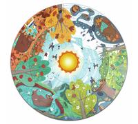 PUZZLE 16 PEZZI rotondo QUATTRO STAGIONI four seasons HAPE con luce centrale E16