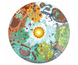 PUZZLE 16 PEZZI rotondo QUATTRO STAGIONI four seasons HAPE con luce centrale E16
