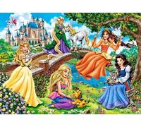 Puzzle 180 pezzi principesse in giardino