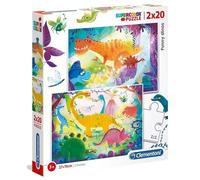 Puzzle 2×20 Super Color - dinosauri simpatici