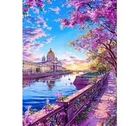 Puzzle 200 Pezzi,35x25 cm puzzles per adulti,Città Castello Fiume DIY Puzzle Arte,Educativi Stimolanti Puzzles Decorazioni per la Casa