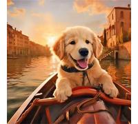 Puzzle 200 Pezzi Adulti, Cane da barca da città puzzle per adulti 200 pezzi 28x28cm, Creativo Giocattolo, Puzzles Giochi Intelligence per Familiare