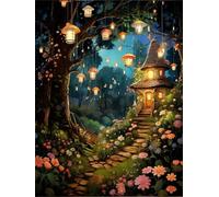 Puzzle 200 Pezzi Adulti Casa dei funghi nella giungla, Fai da Te puzzle difficili adulti 200 pezzi 35x25cm, Intrattenimento Creativo, Divertimento, Gioco di Abilità per Tutta la Famiglia