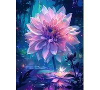 Puzzle 200 Pezzi Adulti Dalia fiore lucciola, Fai da Te puzzle difficili adulti 200 pezzi 35x25cm, Intrattenimento Creativo, Divertimento, Gioco di Abilità per Tutta la Famiglia