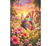 Puzzle 200 Pezzi Adulti Farfalla Arcobaleno 35x25cm, Puzzle Classico Antistress, Rompicapo per Esperti, Hard Difficult Challenging Puzzle Perfetto per Serate di Gioco