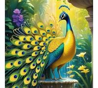 Puzzle 200 Pezzi Adulti, Fontana Pavone Giallo puzzle per adulti 200 pezzi 28x28cm, Creativo Giocattolo, Puzzles Giochi Intelligence per Familiare