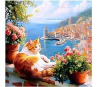 Puzzle 200 Pezzi Adulti, Gatto della città sul mare puzzle per adulti 200 pezzi 28x28cm, Creativo Giocattolo, Puzzles Giochi Intelligence per Familiare