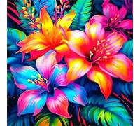 Puzzle 200 Pezzi Adulti, Gigli Vividi puzzle per adulti 200 pezzi 28x28cm, Creativo Giocattolo, Puzzles Giochi Intelligence per Familiare