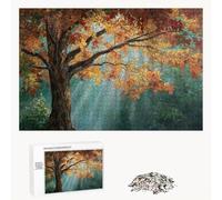 Puzzle 200 Pezzi - Albero & Autunno - Puzzle in Legno Durevole con Lettere sul Retro - 35 x 25 cm - Hobby Creativo Senza Polvere - Articolo per Collezionisti e 14 Anni in Su P3#191