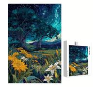 Puzzle 200 Pezzi - Albero & Cielo stellato - Puzzle in Legno Durevole con Lettere sul Retro - 35 x 25 cm - Hobby Creativo Senza Polvere - Articolo per Collezionisti e 14 Anni in Su P3#724