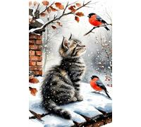 Puzzle 200 Pezzi Animali Gatti Uccelli Gioco Educativo Sfida Impossibile Divertente Adatto Come Decorazione da Parete e Regalo Puzzle Classici 200 Pezzi 35 x 25 cm