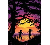 Puzzle 200 Pezzi Arte per Adulti e Ragazzi, Puzzle Tramonto in Legno Adulti, Idea Regalo Jigsaw Albero per Gioco Familiare, Lettere sul retro Jigsaw, per Decorazione la Casa Regalo 35x25cm g-879