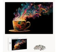 Puzzle 200 Pezzi - Astratto & Colorato - Puzzle in Legno Durevole con Lettere sul Retro - 35 x 25 cm - Hobby Creativo Senza Polvere - Articolo per Collezionisti e 14 Anni in Su P3#618