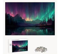 Puzzle 200 Pezzi - Aurora & Lago - Puzzle in Legno Durevole con Lettere sul Retro - 35 x 25 cm - Hobby Creativo Senza Polvere - Articolo per Collezionisti e 14 Anni in Su P3#649