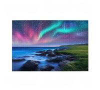 Puzzle 200 Pezzi Aurora Puzzle Oceano Adulti Arte Grandi Dimensioni Jigsaw di Legno con una Scatola, Impossibili Jigsaw Gioco Familiare for Adulti Principiante, Home Decor Regalo Donna 35x25cm D-29