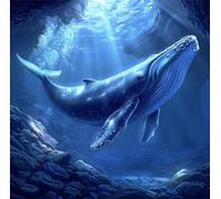 Puzzle 200 Pezzi,Balena dell'oceano blu puzzle per adulti Giochi Educativi,Puzzles Artistico Adatto a Tutta la Famiglia(28 x 28 cm)