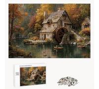 Puzzle 200 Pezzi - Cabina & Foresta - Puzzle in Legno Durevole con Lettere sul Retro - 35 x 25 cm - Hobby Creativo Senza Polvere - Articolo per Collezionisti e 14 Anni in Su P3#114