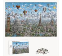 Puzzle 200 Pezzi - Città & Astratto - Puzzle in Legno Durevole con Lettere sul Retro - 35 x 25 cm - Hobby Creativo Senza Polvere - Articolo per Collezionisti e 14 Anni in Su P3#24