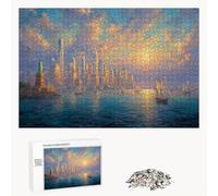 Puzzle 200 Pezzi - Città & Barca - Puzzle in Legno Durevole con Lettere sul Retro - 35 x 25 cm - Hobby Creativo Senza Polvere - Articolo per Collezionisti e 14 Anni in Su P3#292