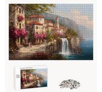 Puzzle 200 Pezzi - Città & Mare - Puzzle in Legno Durevole con Lettere sul Retro - 35 x 25 cm - Hobby Creativo Senza Polvere - Articolo per Collezionisti e 14 Anni in Su P3#263