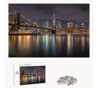 Puzzle 200 Pezzi - Città & Ponte - Puzzle in Legno Durevole con Lettere sul Retro - 35 x 25 cm - Hobby Creativo Senza Polvere - Articolo per Collezionisti e 14 Anni in Su P3#633