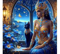 Puzzle 200 Pezzi,Dea egizia gatta puzzle per adulti Giochi Educativi,Puzzles Artistico Adatto a Tutta la Famiglia(28 x 28 cm)