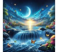 Puzzle 200 Pezzi Farfalla All'Alba Luna 28x28 cm Puzzle Adulti, Sfida Impossibile, Giocattolo Decompressivo Intellettuale Educativo Divertente Gioco, Divertente per Famiglie & Decorazione Murale