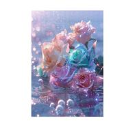 Puzzle 200 Pezzi Fiore Puzzle Sogno Adulti Arte Grandi Dimensioni Jigsaw di Legno con una Scatola, Impossibili Jigsaw Gioco Familiare for Adulti Principiante, Home Decor Regalo Donna 35x25cm D-1264
