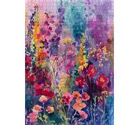 Puzzle 200 Pezzi Fiori Acquerellati, Puzzle Impossibili Gioco Educativo Sviluppa Pazienza e Destrezza, Lettere sul Retro Facile Montaggio, Regalo per Uomini Donne e Anziani 35 x 25 cm